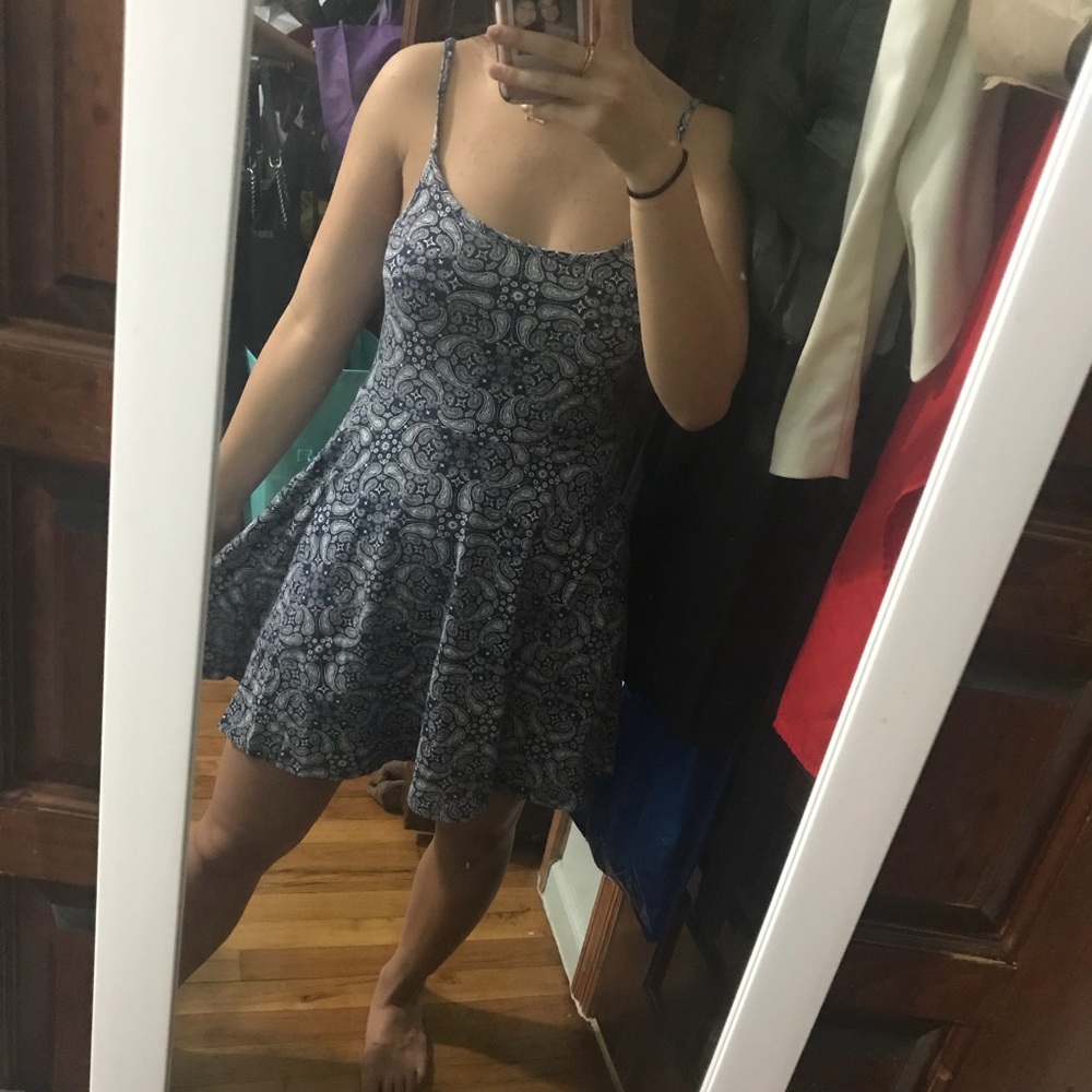 Blue h&m skater dress